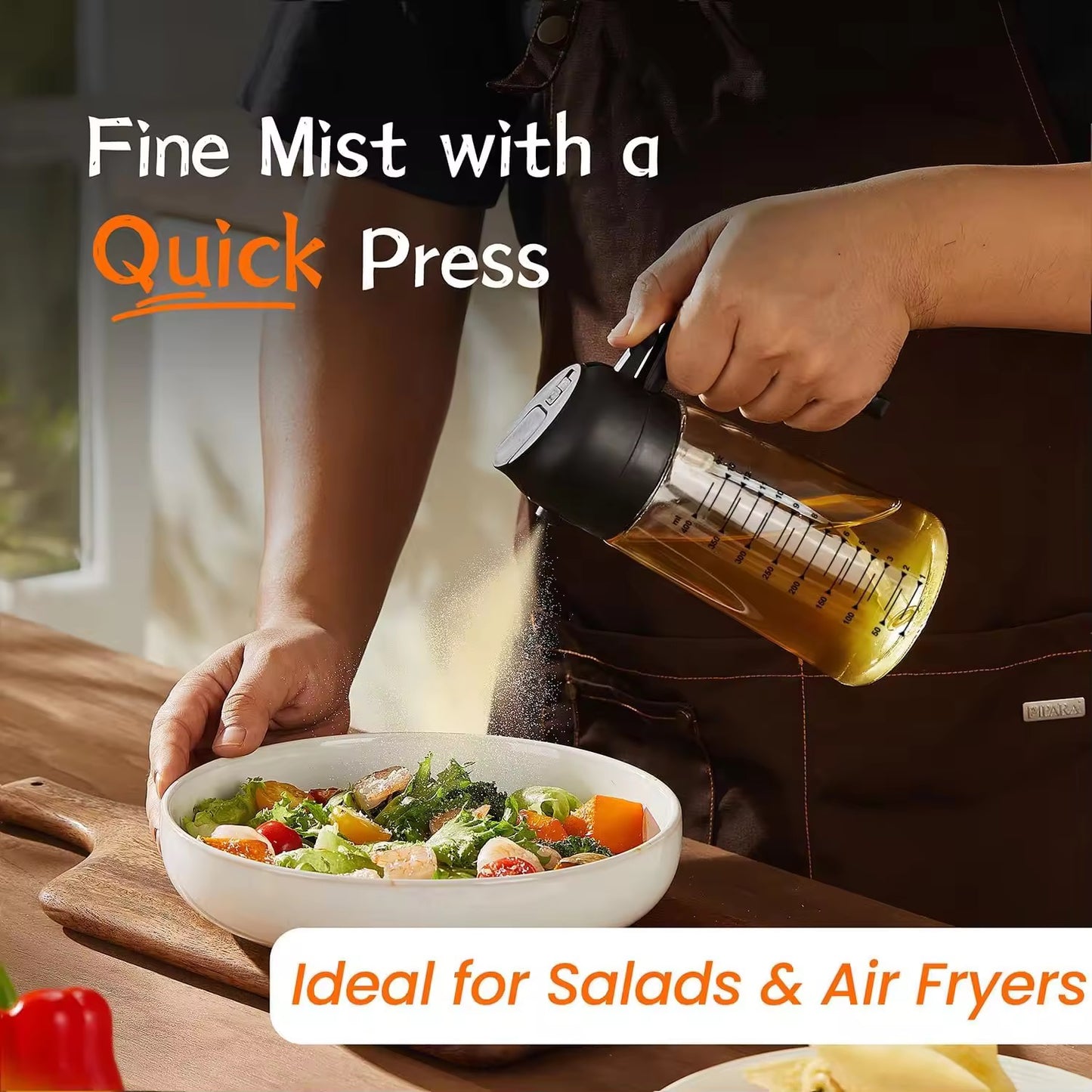 Olive Oil and Vinegar Spray air Fryer Accessories Barbecue Salad Baking Cooking Oil Distributor Glass Olive Oil Sprayer