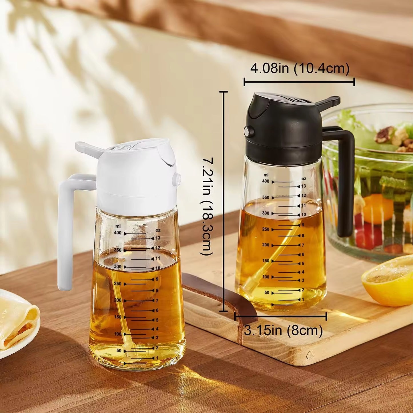 Olive Oil and Vinegar Spray air Fryer Accessories Barbecue Salad Baking Cooking Oil Distributor Glass Olive Oil Sprayer