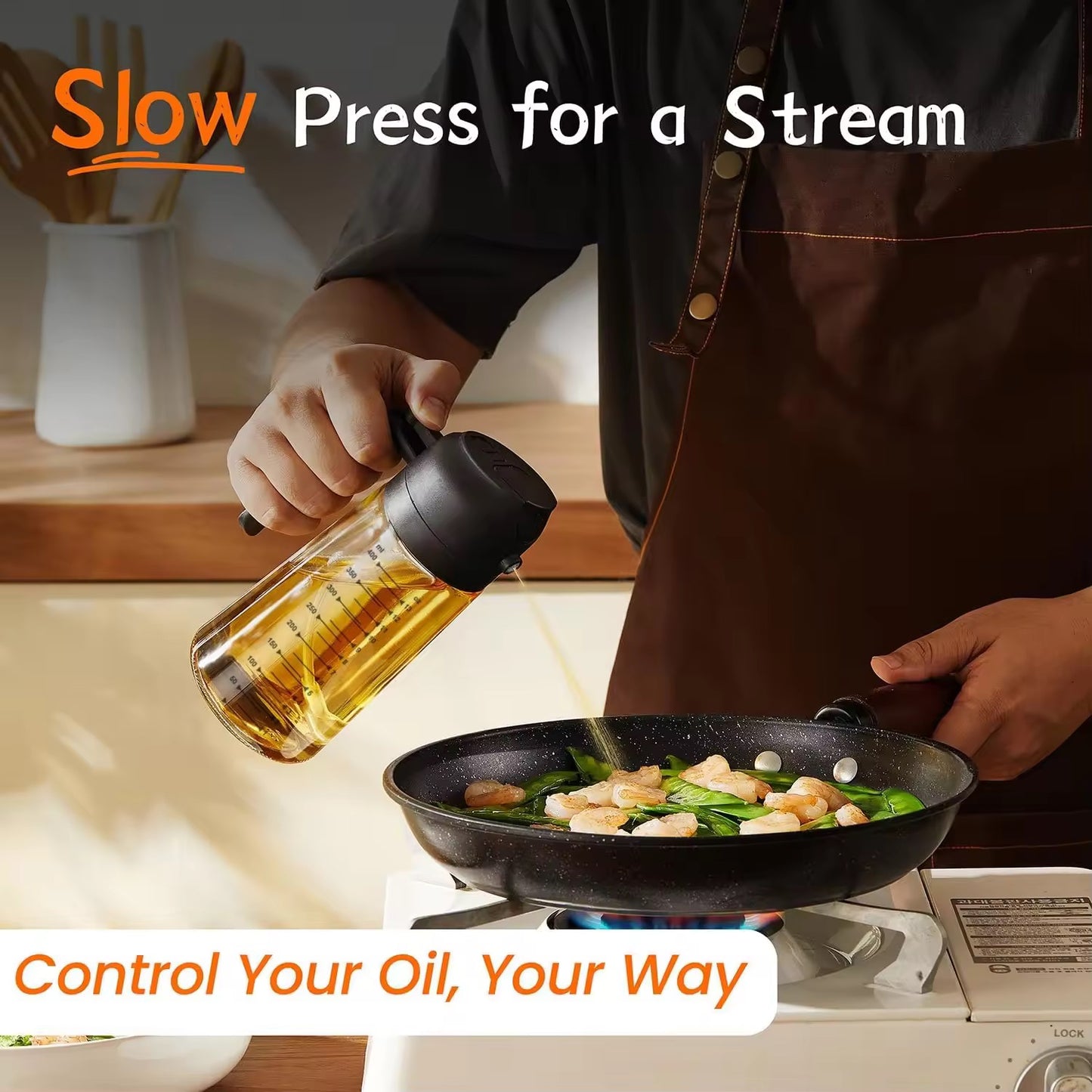 Olive Oil and Vinegar Spray air Fryer Accessories Barbecue Salad Baking Cooking Oil Distributor Glass Olive Oil Sprayer