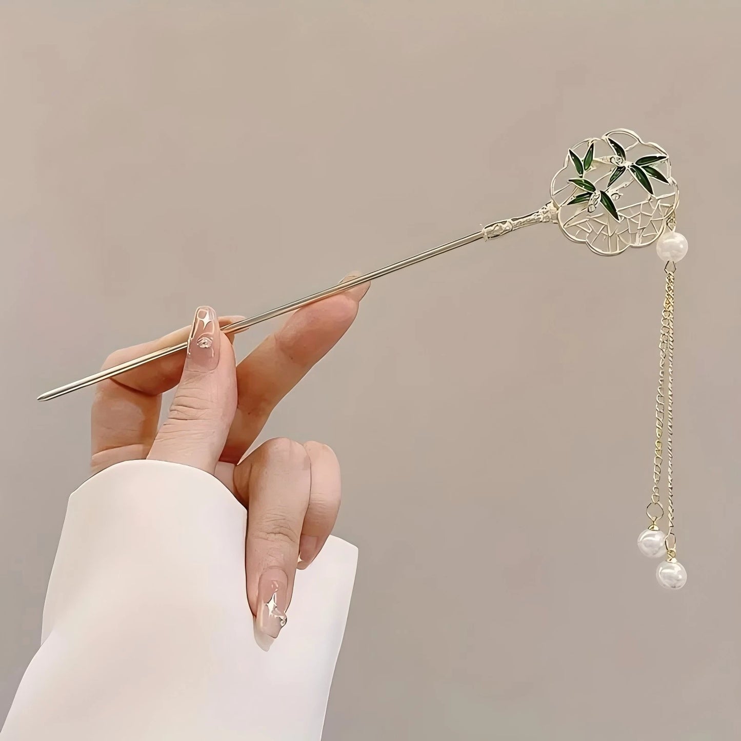 مشبك شعر أنيق على الطراز الصيني، مزين بشرابة، دبوس شعر بتصميم زهري تقليدي، إكسسوار تصفيف شعر، مجوهرات نسائية، دبوس شعر، إبرة شعر